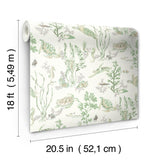York Jade & Sandstone Garparilla Peel & Stick Wallpaper