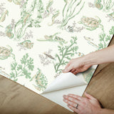 York Jade & Sandstone Garparilla Peel & Stick Wallpaper