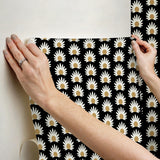 York Black Fleur Peel & Stick Wallpaper