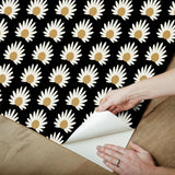 York Black Fleur Peel & Stick Wallpaper