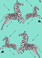 York Aqua Zebra Safari Peel & Stick Wallpaper