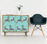 York Aqua Zebra Safari Peel & Stick Wallpaper