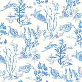 York Azure Garparilla Peel & Stick Wallpaper