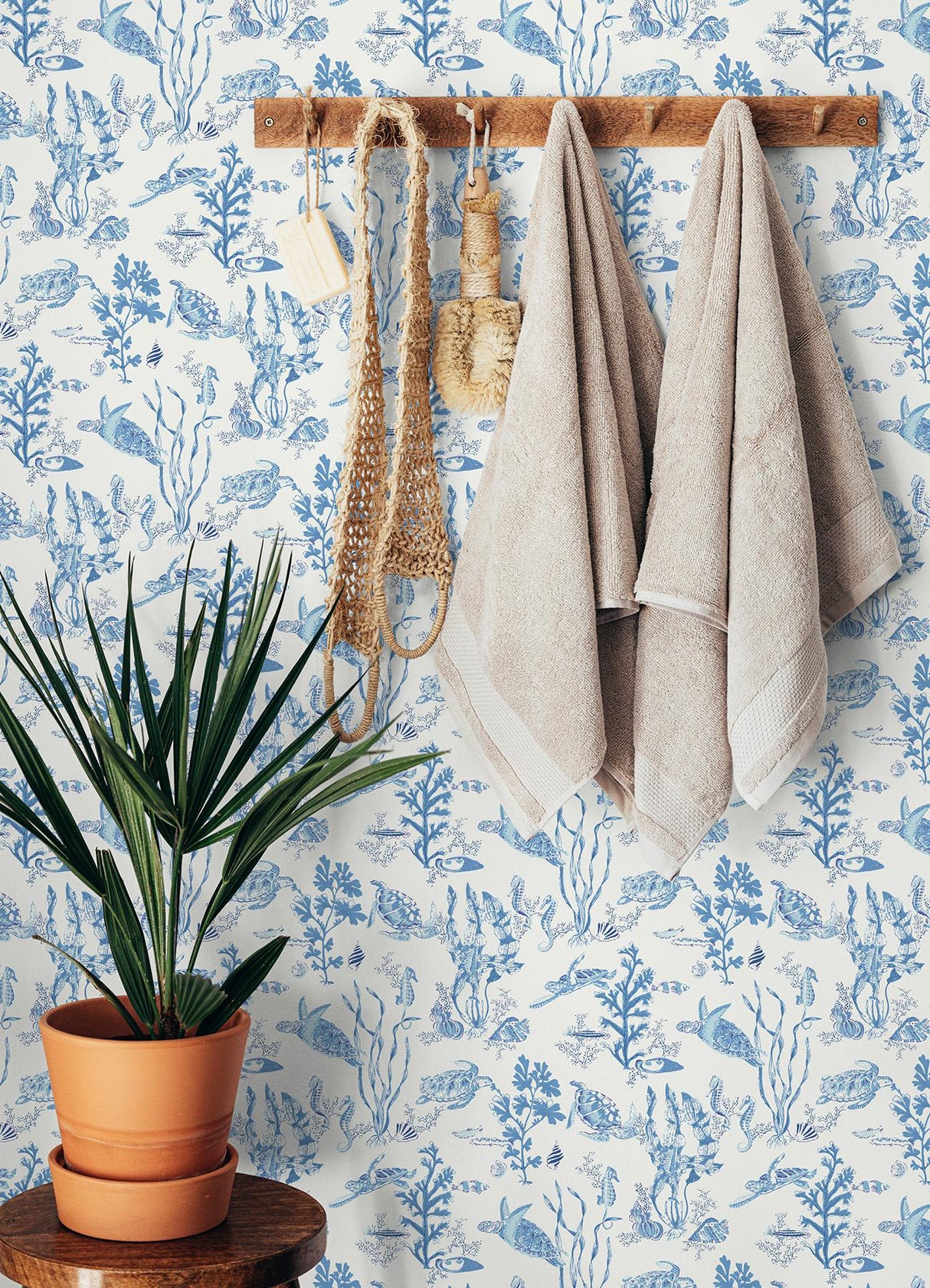 York Azure Garparilla Peel & Stick Wallpaper