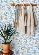 York Azure Garparilla Peel & Stick Wallpaper