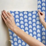 York Azure Fleur Peel & Stick Wallpaper