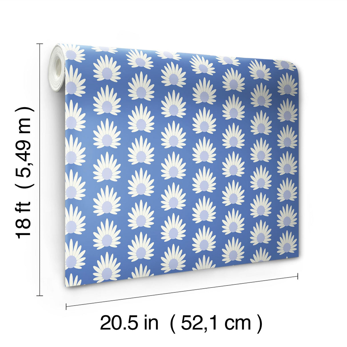 York Azure Fleur Peel & Stick Wallpaper