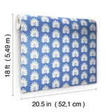 York Azure Fleur Peel & Stick Wallpaper