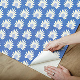 York Azure Fleur Peel & Stick Wallpaper