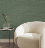 York Wallcoverings Sari Silk Green Faux Fabric Wallpaper