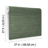 York Wallcoverings Sari Silk Green Faux Fabric Wallpaper