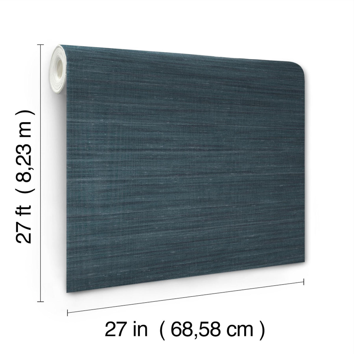 York Wallcoverings Sari Silk Slate Faux Fabric Wallpaper