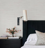 York Wallcoverings Sari Silk Cream Faux Fabric Wallpaper