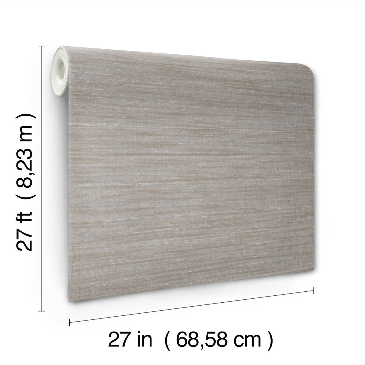 York Wallcoverings Sari Silk Grey Faux Fabric Wallpaper