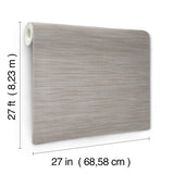 York Wallcoverings Sari Silk Grey Faux Fabric Wallpaper