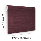 York Wallcoverings Sari Silk Merlot Faux Fabric Wallpaper