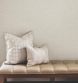 York Wallcoverings Terrene Cream Faux Linen Wallpaper