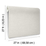 York Wallcoverings Terrene Light Grey Faux Linen Wallpaper