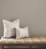 York Wallcoverings Terrene Grey Faux Linen Wallpaper