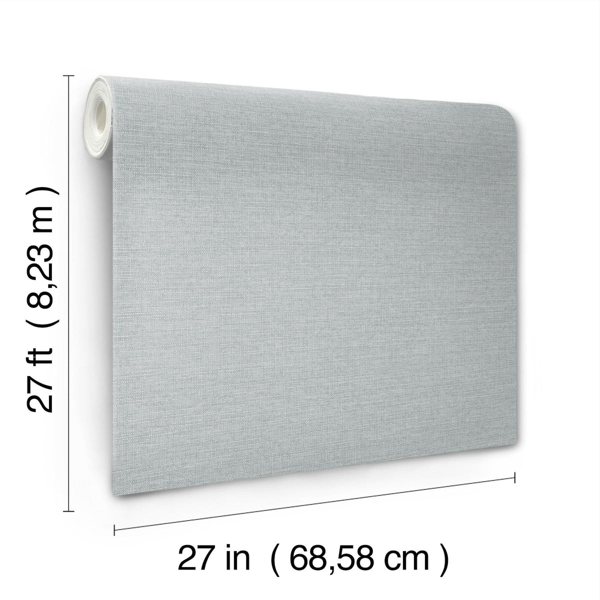 York Wallcoverings Terrene Light Blue Faux Linen Wallpaper