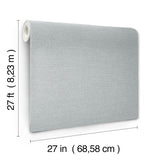 York Wallcoverings Terrene Light Blue Faux Linen Wallpaper