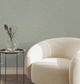 York Wallcoverings Terrene Moss Faux Linen Wallpaper