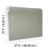 York Wallcoverings Terrene Moss Faux Linen Wallpaper