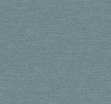 York Wallcoverings Terrene Teal Faux Linen Wallpaper