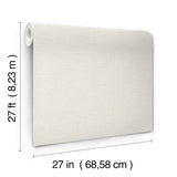 York Wallcoverings Terrene Dove Faux Linen Wallpaper
