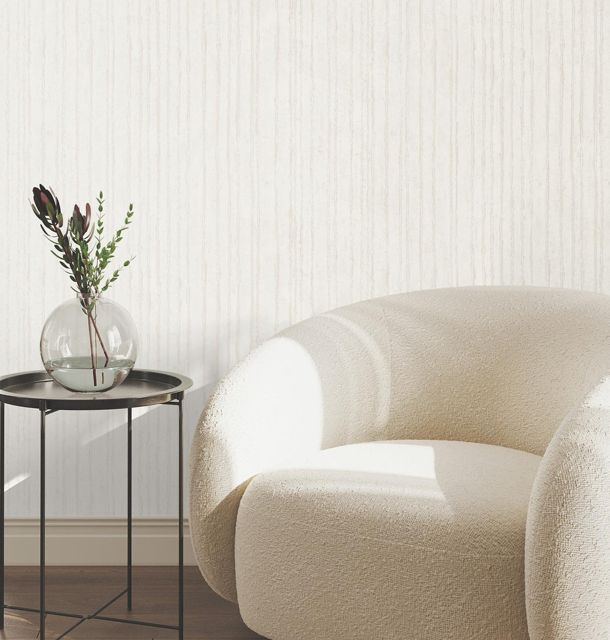 York Wallcoverings Precious Metal Pearl Corrugated Wallpaper
