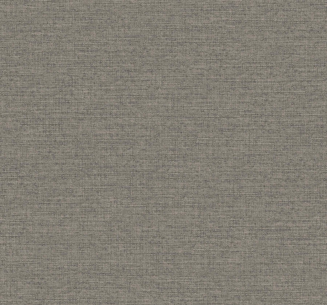 York Wallcoverings Terrene Charcoal Faux Linen Wallpaper