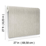 York Wallcoverings Precious Metal Silver Corrugated Wallpaper