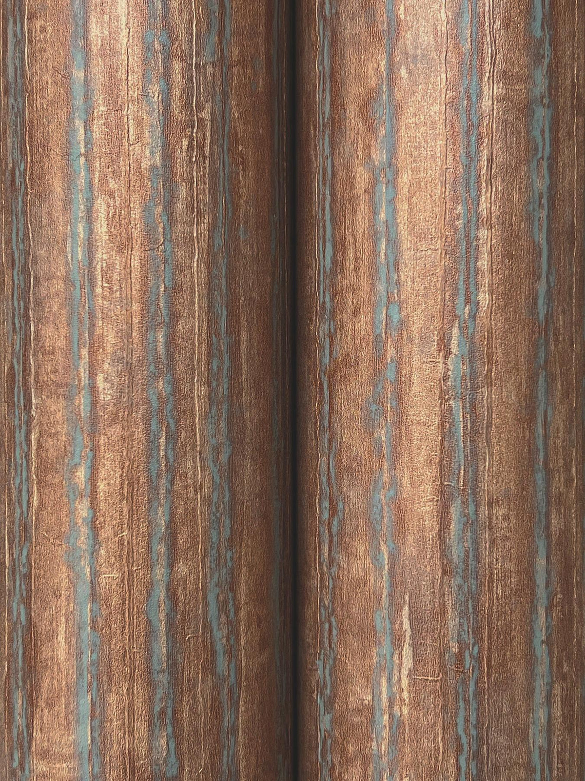 York Wallcoverings Precious Metal Copper Corrugated Wallpaper