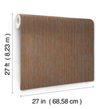 York Wallcoverings Precious Metal Copper Corrugated Wallpaper
