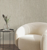 York Wallcoverings Precious Metal Taupe Corrugated Wallpaper
