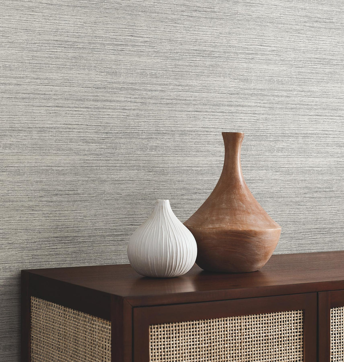 York Wallcoverings Mystic Ash Faux Grasscloth Wallpaper