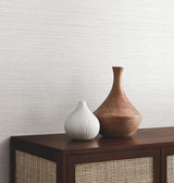 York Wallcoverings Mystic Off-White Faux Grasscloth Wallpaper