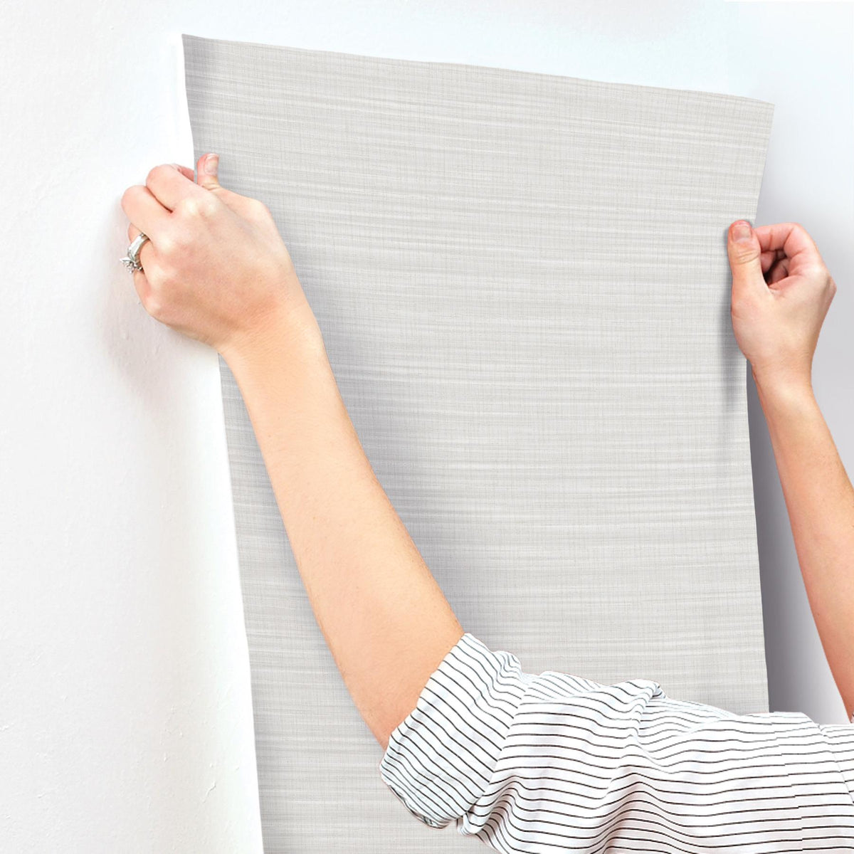 York Wallcoverings Down To Earth Dove Striated Wallpaper