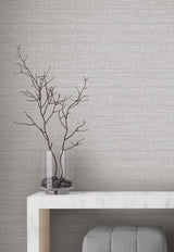 York Wallcoverings Down To Earth Light Grey Striated Wallpaper