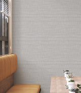 York Wallcoverings Down To Earth Light Grey Striated Wallpaper