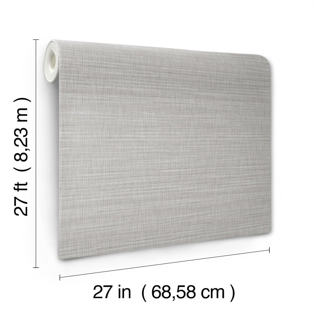 York Wallcoverings Down To Earth Light Grey Striated Wallpaper