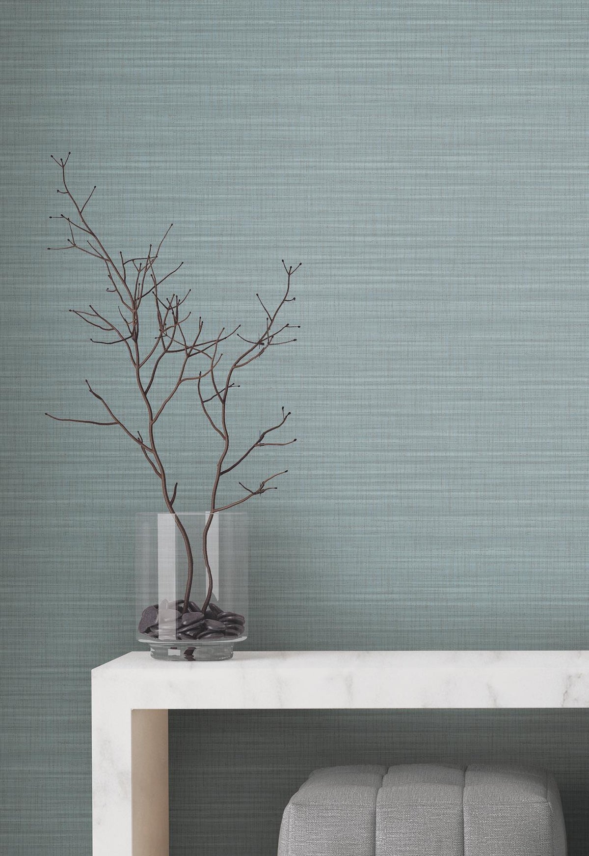 York Wallcoverings Down To Earth Aquamarine Striated Wallpaper