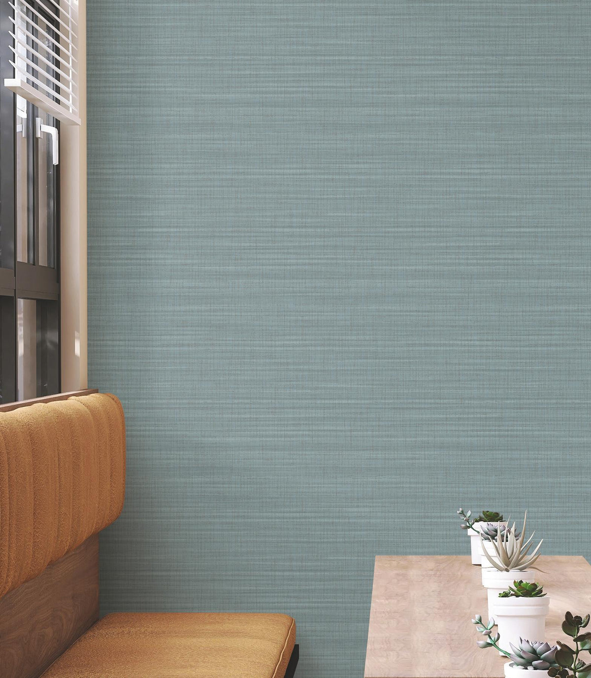 York Wallcoverings Down To Earth Aquamarine Striated Wallpaper