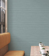 York Wallcoverings Down To Earth Aquamarine Striated Wallpaper