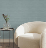 York Wallcoverings Down To Earth Aquamarine Striated Wallpaper