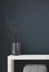 York Wallcoverings Down To Earth Indigo Striated Wallpaper