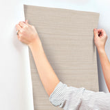 York Wallcoverings Down To Earth Beige Striated Wallpaper