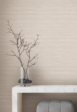 York Wallcoverings Down To Earth Beige Striated Wallpaper