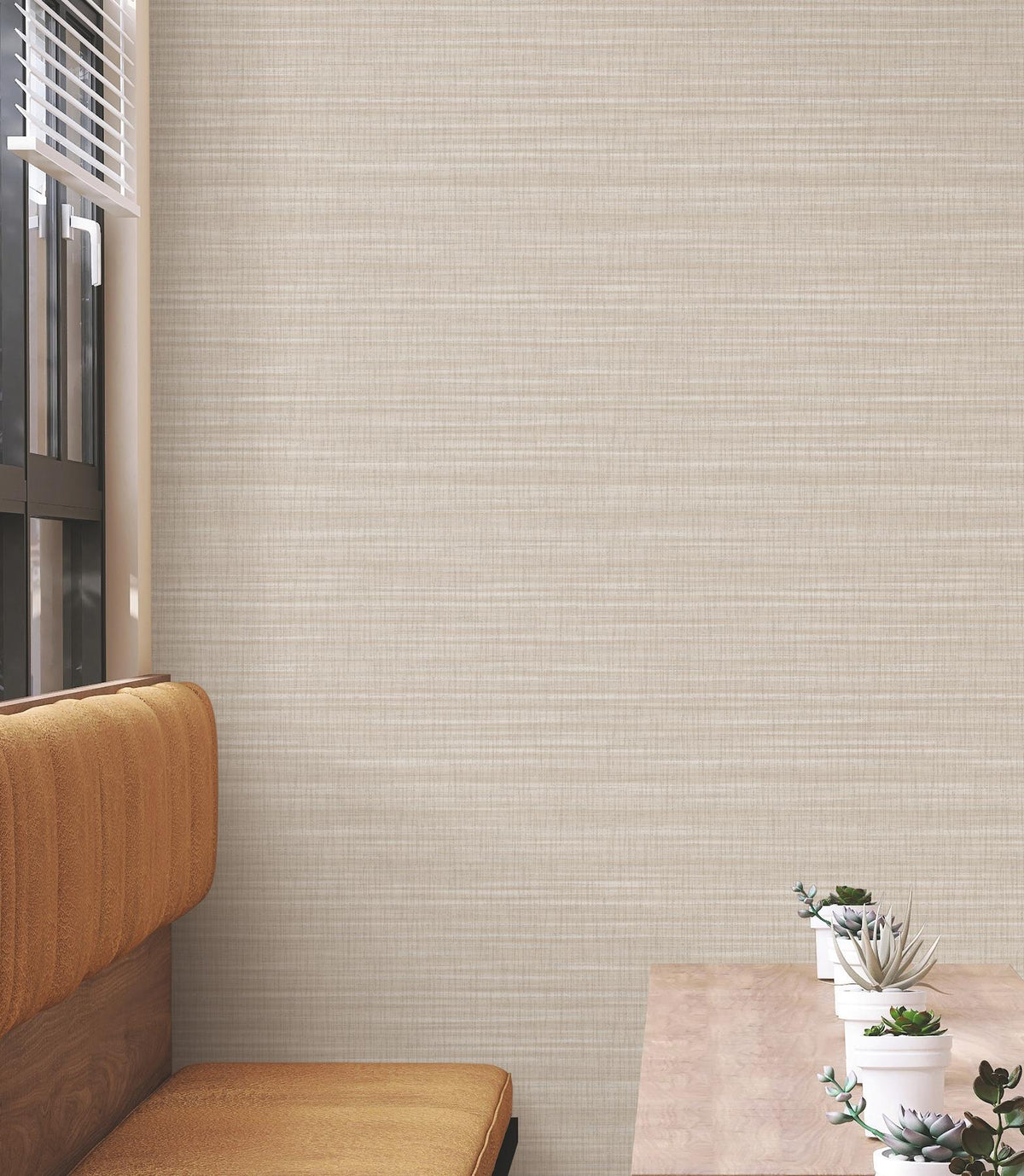 York Wallcoverings Down To Earth Beige Striated Wallpaper