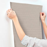 York Wallcoverings Down To Earth Taupe Striated Wallpaper